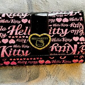 Large, hello Kitty, glitter wallet